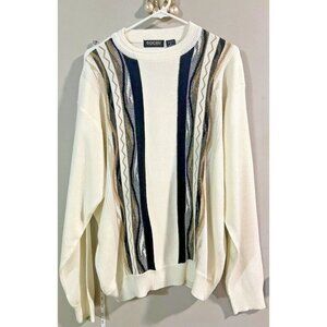 Gochu By K.B.B. Mens XL Cream Sweater With Geometric Pattern